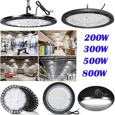 SUNYDEAL UFO LED High Bay Light 200-800W Workshop Garage Lights Industrial Warehouse Lamp