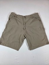 Wrangler Men's Relaxed Fit Stretch Cargo Shorts Tan Khaki Size 36 x 10"
