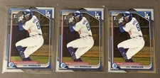 (3) EMIL MORALES 2024 1ST BOWMAN CHROME PROSPECTS RC DODGERS # 221