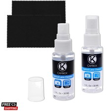 Lens and Screen Cleaning Kit - 2X Cleaning Spray 2X Microfiber Cloth - Perfec...