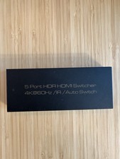 4K 60Hz 5 Port HDMI Switch w/Remote, Premium 5 in 1 Out 4Kx2K HDMI Auto Switch