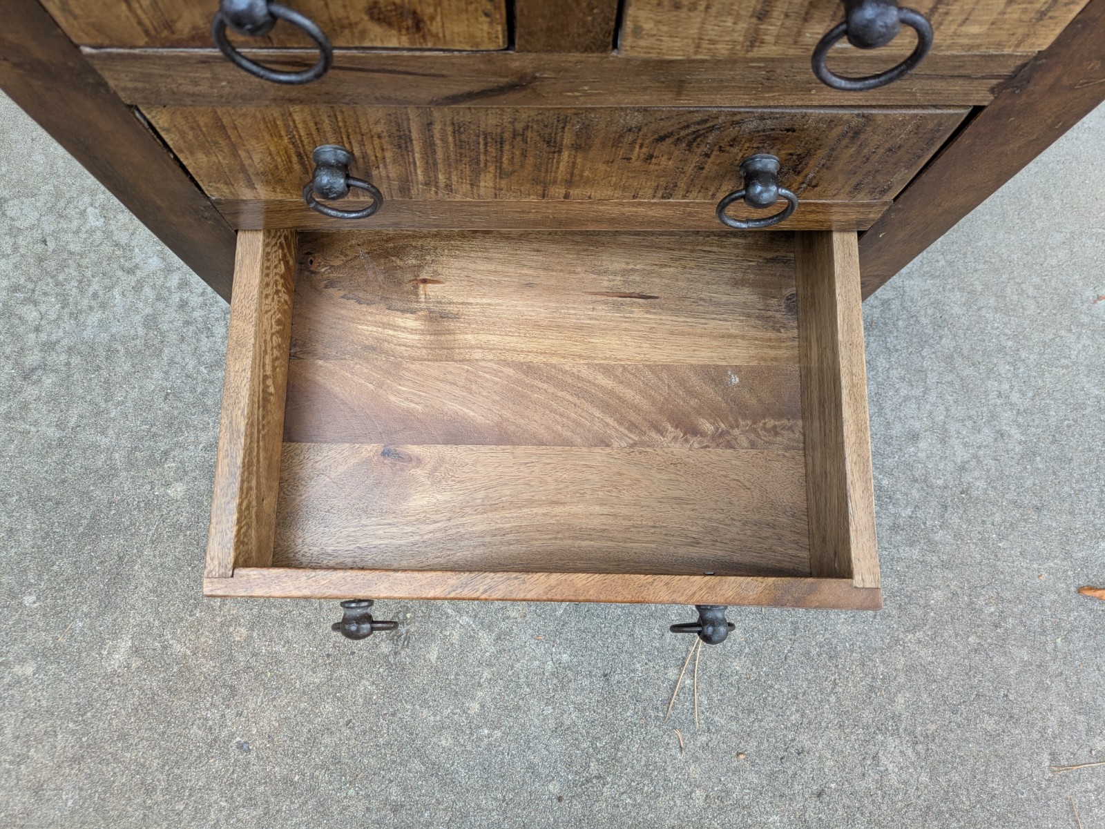 Vintage Rustic Farmhouse Asian Solid Wood Nightstand Table Chest of Drawers T23
