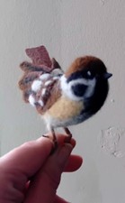 Needle Felted Sparrow. Handmade 🐦🐦‍⬛ One Only