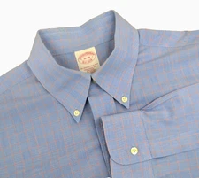 BROOKS BROTHERS Men's Traditional Fit Non Iron Dress Shirt SIZE 16 - 34 Blue
