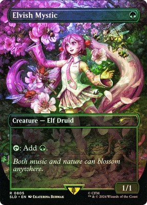 エルフの神秘家 Elvish Mystic 初音ミク 英語 4枚セット Foil MTG FOIL Elvish Mystic (Hatsune Miku) Borderless - Secret Lair