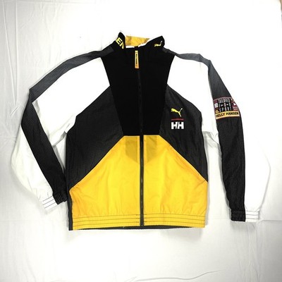 PUMA x HH TFS Track Jacket S Black Yellow White Grid Windbreaker 597144-89
