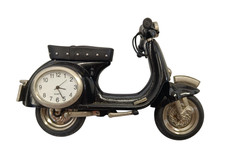 Vintage Quartz Tischuhr Motorroller Miniatur Kaminuhr Deko Sammleruhr