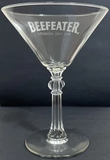 Vintage Beefeater London Dry Gin Martini Cocktail Glass with Etched Logo – 5.75”
