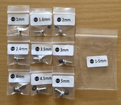 Surgical Steel Dead Stretching Kit Ear Gauges 9 Sizes Body Jewellery NEW Silver