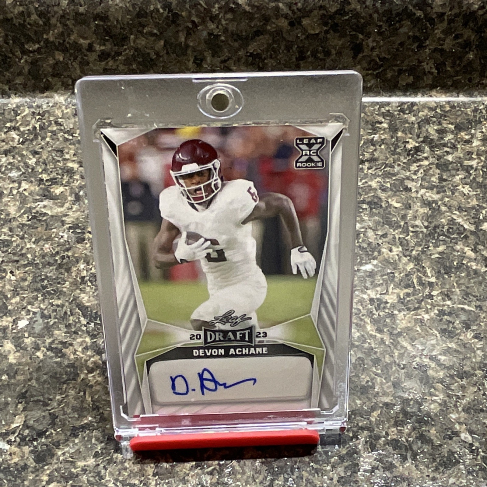 2023 Leaf Draft Rookie Autograph De'Von Achane #BA-DA2 Football NCAA