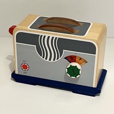 Vtg Melissa  Doug Toaster Time 2 Slice Wooden Slices Of Bread Harder To Find