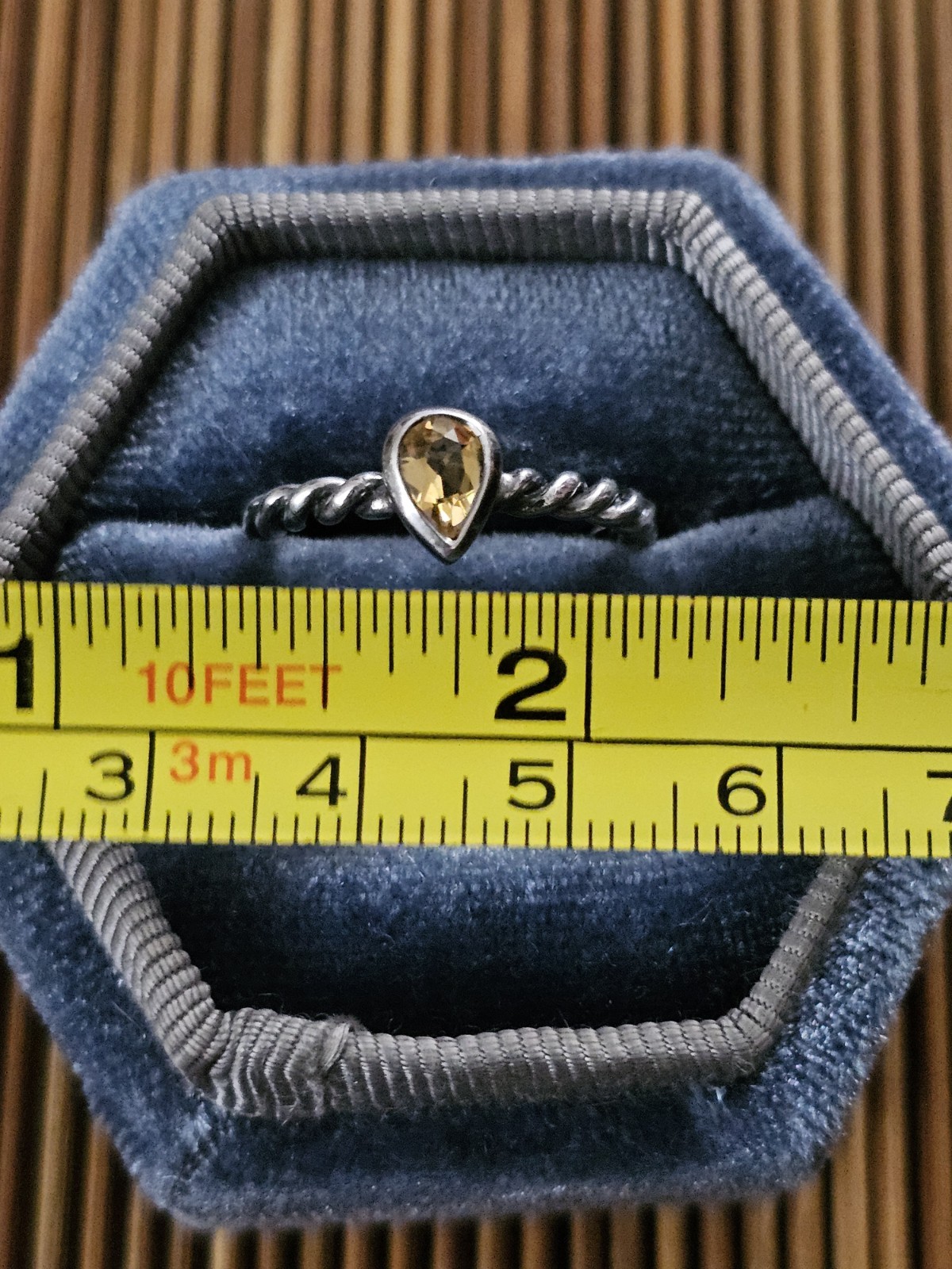 925 Silver Citrine Solitaire Ring - image 9