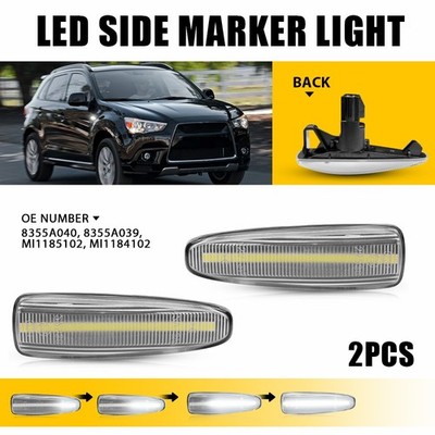 New Clear LED Fender Side Marker Light For Mitsubishi Outlander Lancer 2008-2017