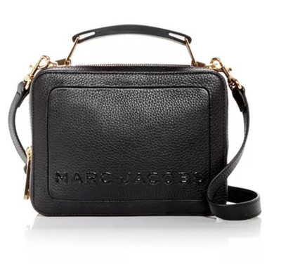 NWT $399 MARC JACOBS The Textured Logo Box Shoulder