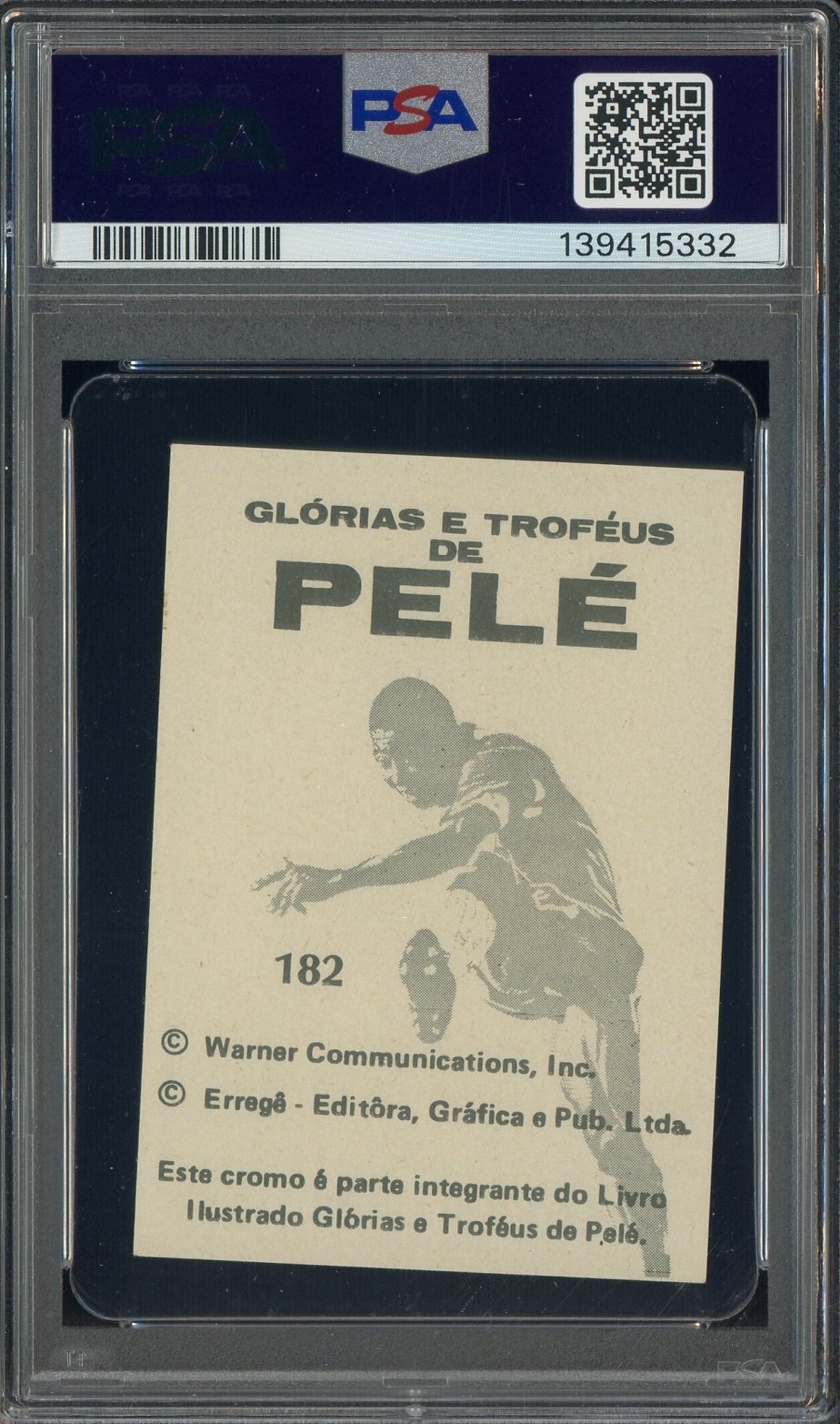 1977-78 Errege Pele Glorias E Trofeus PSA 5 #182 view 2