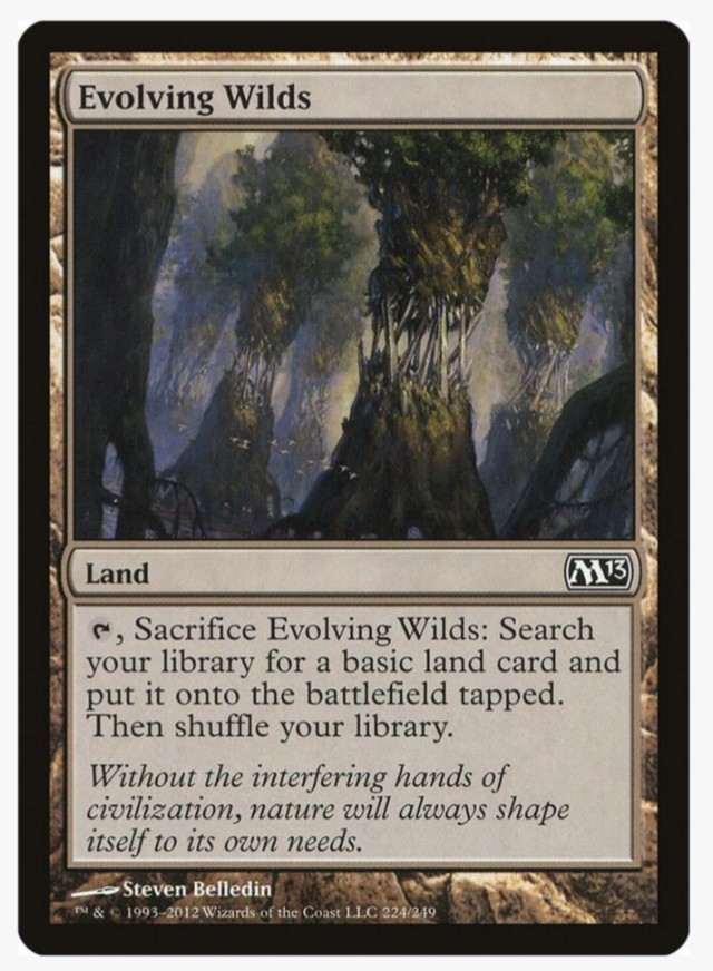 Evolving Wilds | MTG M13 Pauper EDH Staple Fetch Land Mana Fixing Landfall | LP
