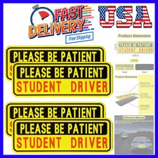 4 PCS Student Driver Magnet for Car, New Driver Magnet for Car, Please Be Pat...