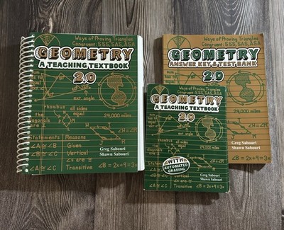 Geometry A Teaching Textbook 2.0 Complete Set  12 CDs Workbook Answer Key