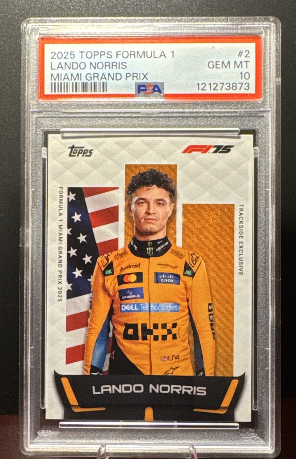Topps Formula 1 Lando Norris McLaren Miami GP 2025 MIA-2 PSA 10 POP 2