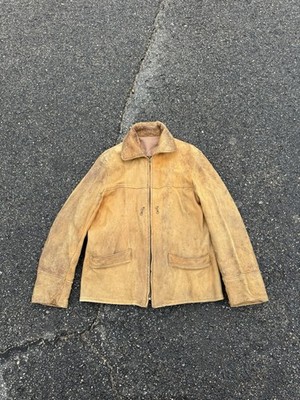 Vintage 40s 50s Horsehide Leather Jacket Medium RARE