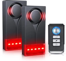 Wireless Car Anti-Theft Alarm 108dB Vibration Alert 2 Alarms