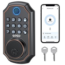 GPED Fingerprint Door Lock, Keyless Entry Door Lock with APP Control, Smart Lock