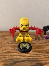 2001 McDonalds Happy Meal LEGO Bionicle Matoran Set with Discs (Lot Of 5)