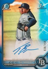 2022 Bowman Chrome Taj Bradley Blue Refractor Auto /150 1st