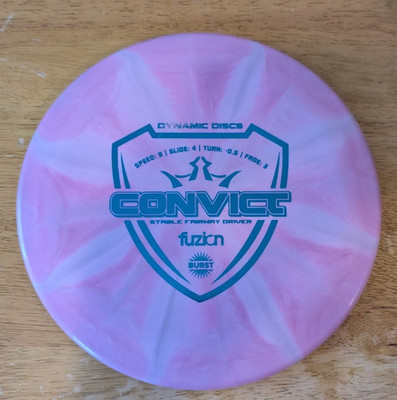 Dynamic Discs Fuzion Convict Pink Burst 171 grams *Slightly Used*