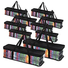 10 Pieces CD Storage Bags Transparent PVC DVD Storage Cases Water Black