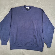 JERZEES Vintage Blank Mens XL Navy Blue Crewneck Sweatshirt