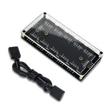 11-Way 12V 4-Pin RGB LED Hub Splitter Controller with Acrylic Shell Case