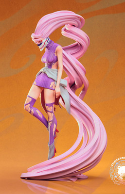 1/24 Resin Girl Warrior w/long hair Unassembled Unpainted 6362