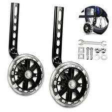 Training Wheels for Children's Bicycle Stabiliser Flash Mute Wheel Black