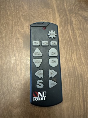 Vintage One For All 3 Universal Remote Control URC-2030 TV VCR Cable Retro 90s