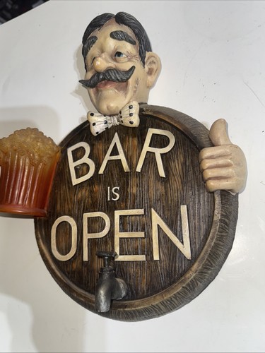 Bar Is Open Lighted Decoration Vintage 12 1/2" Pitcher Lights Up Works - Picture 13 of 13