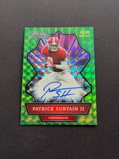 2021 Wild Card Alumination PATRICK SURTAIN II Green AUTO Autograph RC Rookie /45. rookie card picture