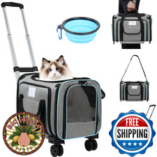 Airline Approved Expandable Pet Carrier w/ Wheels for Cats  Dogs - Travel Safe 