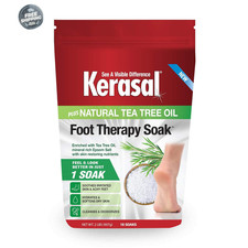 Kerasal Foot Therapy Soak 2lb Epsom Salt with Tea Tree Oil for Achy Feet