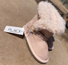 The Childrens Place NWT Pink Faux Fur Winter Boots Booties Toddler Size 7