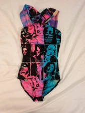 Costume Gallery Large Child Dance Leotard Cross Front Lycra Pop Art Print USA