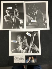 RAY BROWN, JAZZ BASSIST 8X10 B&W 3 PHOTOS, 1988, BY NORIYOSHI KANDA, TOKYO JAPAN