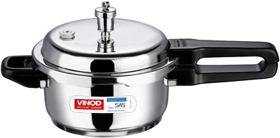 #ad #ad V 3L Stainless Steel Sandwich Bottom Pressure Cooker 3 Liter Medium Silver $91.99