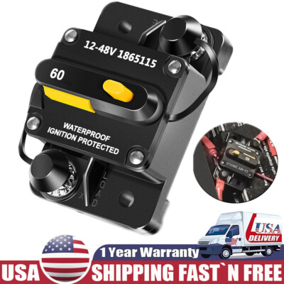 MKR-27 60 AMP Circuit Breaker 1865115 for Minn Kota Trolling Motors 12V - 48V