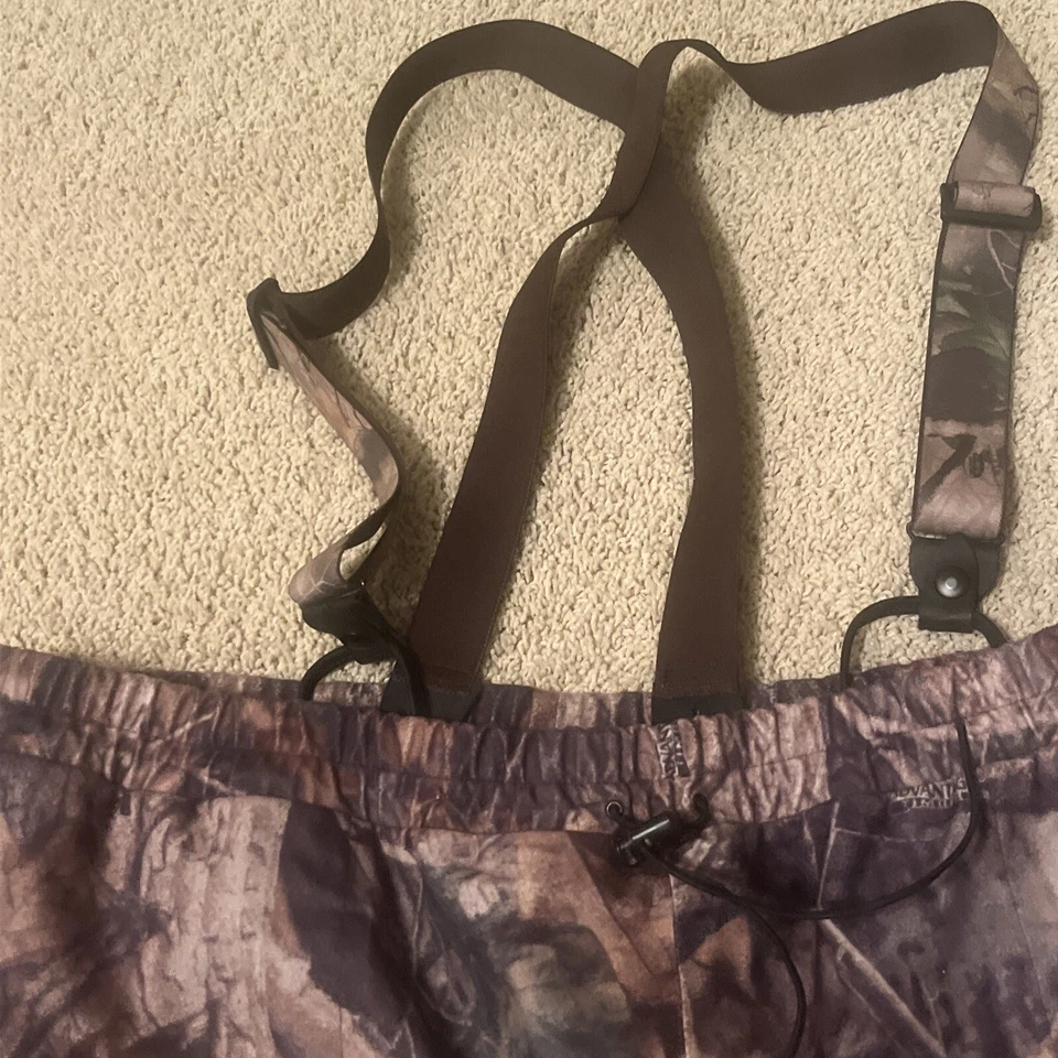 Red Head Camo Hunting Pants & suspenders Camouflage Fleece Size 2XL XXL Zip Leg - Image 2 of 4