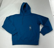 Nike Womens Blue Long Sleeve Drawstring Kangaroo Pockets Pullover Hoodie Size S