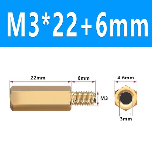 M3 M4 PCB Male Female Spacer Thread Pillar Hex Hexagonal Brass Studs Standoff - Picture 40 of 72