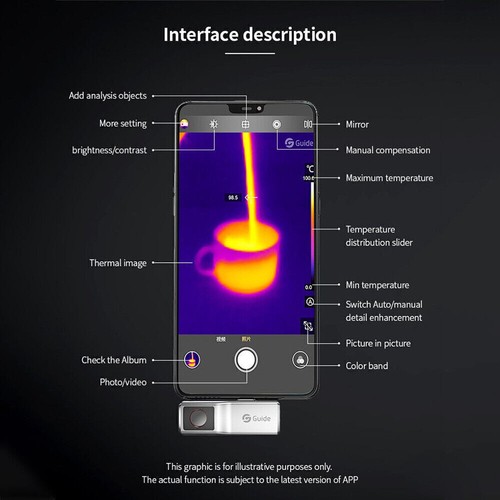 Guide Mobir Air Thermal Imaging Camera 25Hz Imager Pipeline Repair IOS Silvery - Picture 9 of 15