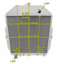 4 Row Discount Champion Radiator for 1942 - 1952 Ford Truck Ford Configuration