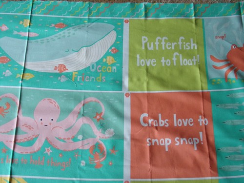 PANEL VINTAGE THE SEA & ME /STACY IEST HSU/MODA /CUT & SEW NEW COTTON #403 - Picture 3 of 9